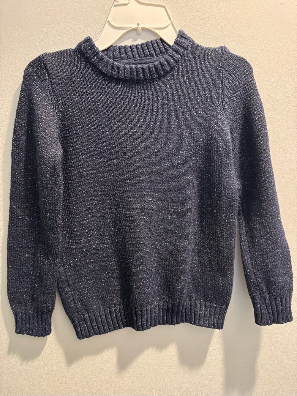 Boys Navy Crewneck Sweater - Classic Knit Back to school size 6/7 Wonder Nation
